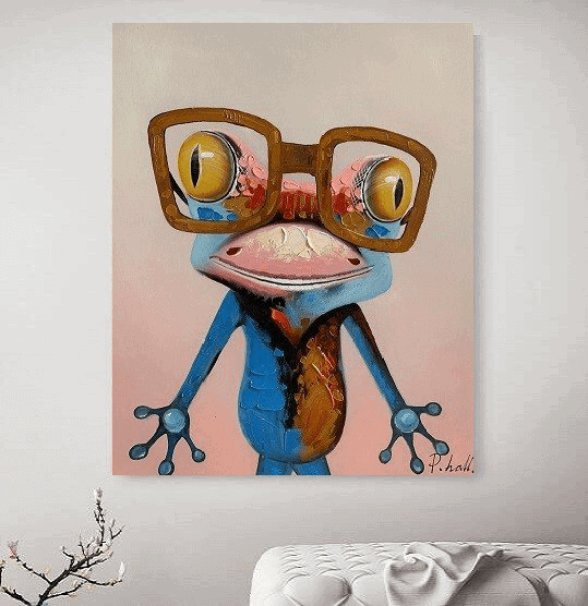 Schilderij - Froggy II 100x80 (Olieverf)