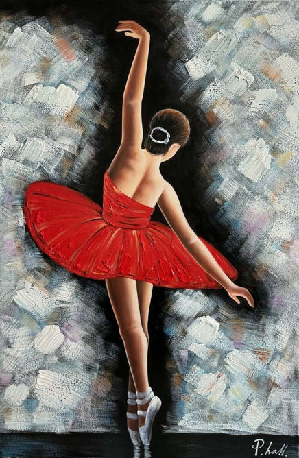 Schilderij - Ballet Red