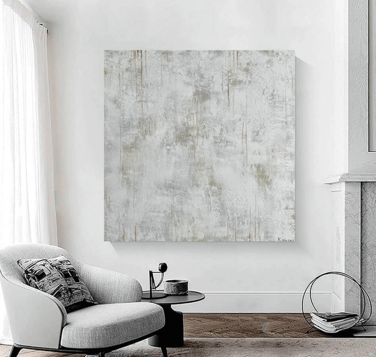 Schilderij - Scratches 120x120 (Olieverf)