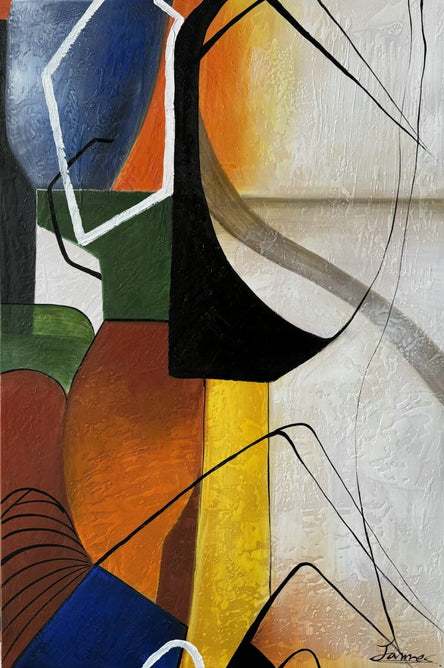 Schilderij - React 120x80 (Olieverf)