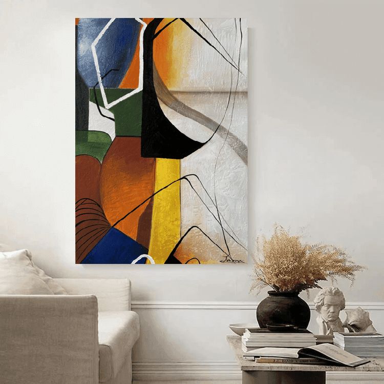 Schilderij - React 120x80 (Olieverf)