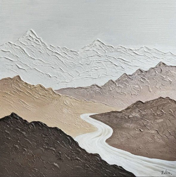 Schilderij - The Road 120x120 (Olieverf)