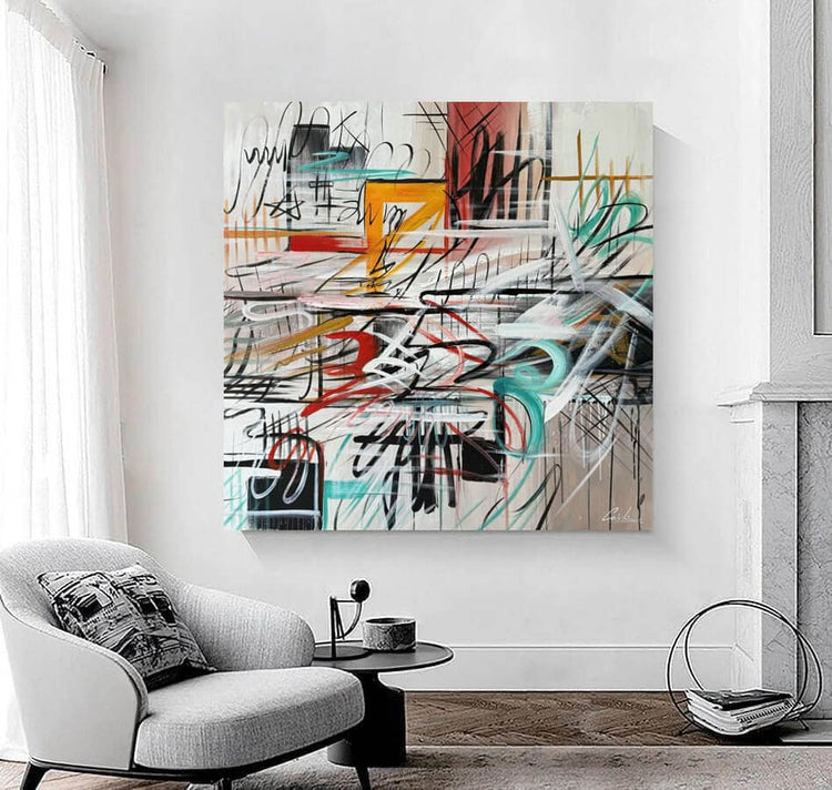 Schilderij - Include 120x120 (Olieverf)