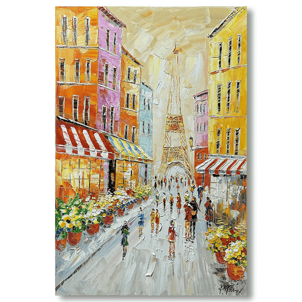 Schilderij - Summer in Paris 120x80 (Olieverf)