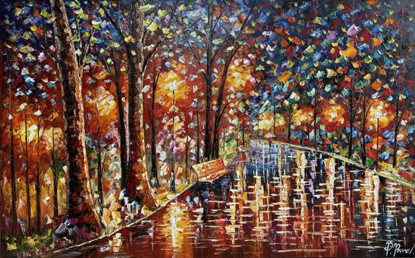 Schilderij - Light it Up 160x100 (Olieverf)