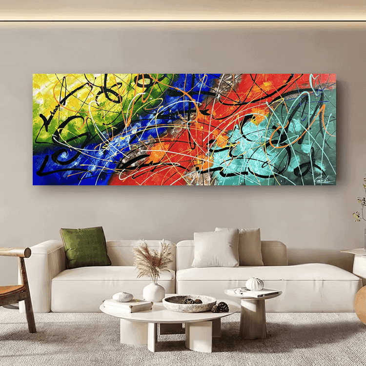 Schilderij - Furious 160x60 (Olieverf)