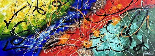 Schilderij - Furious 160x60 (Olieverf)