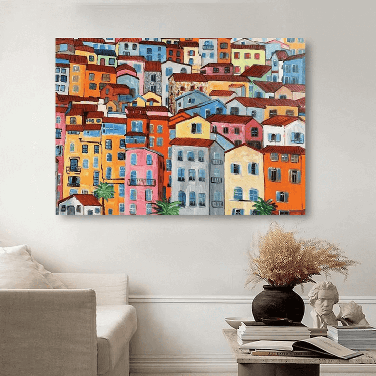 Schilderij - On the Hills 120x80 (Olieverf)
