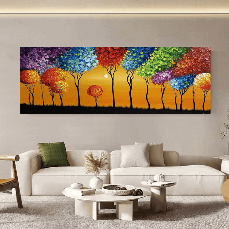 Schilderij - Bright Shine 160x60 (Olieverf)
