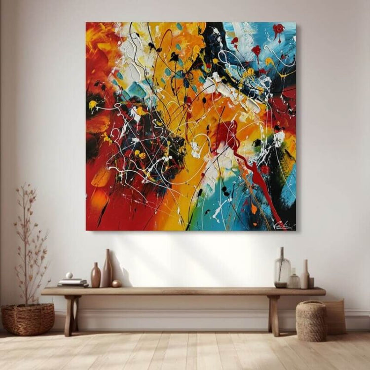 Schilderij - Symphony 120x120 (Olieverf)