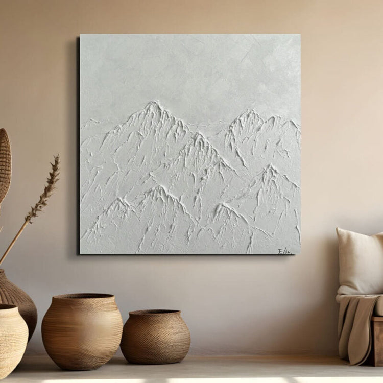 Schilderij - The Alps 120x120 (Olieverf)