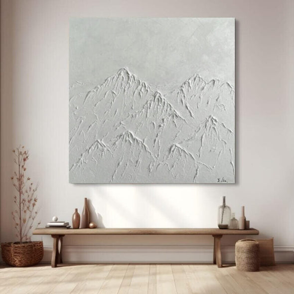 Schilderij - The Alps 120x120 (Olieverf)