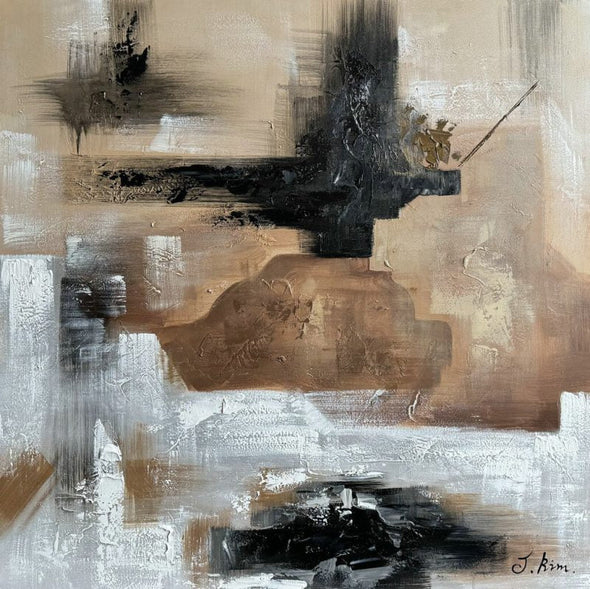 Schilderij - Dusk till Dawn 120x120 (Olieverf)