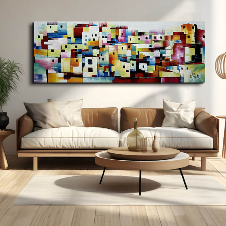 Schilderij - Bollywood 160x60 (Olieverf)