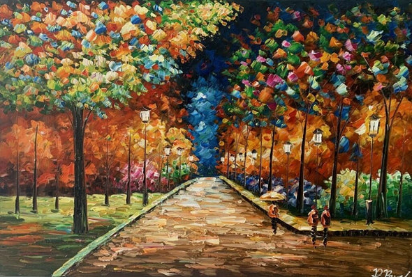 Schilderij - Walk to Remember 120x80 (Olieverf)