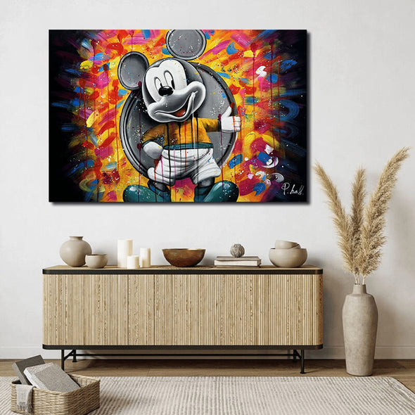 Schilderij - Mouse Show 120x80  (Olieverf)