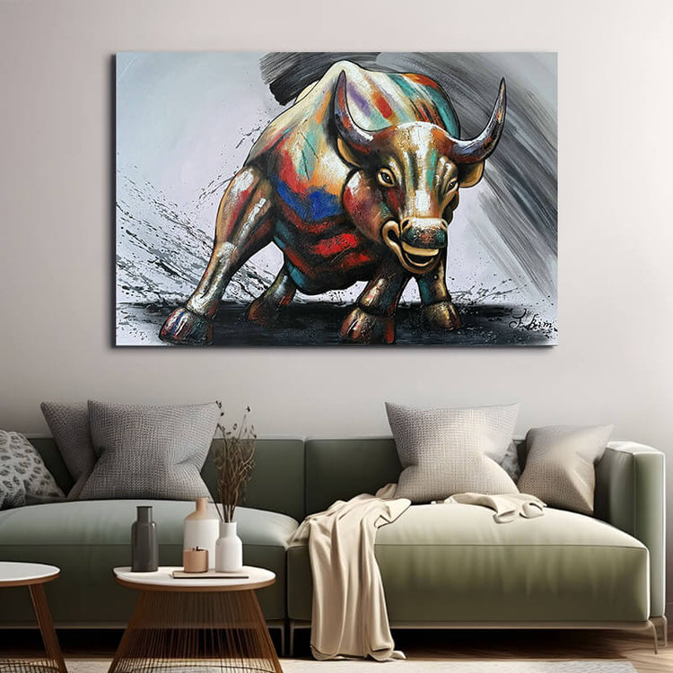 Schilderij - Bull