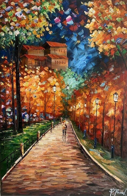 Schilderij - Hyde Park 120x80 (Olieverf)