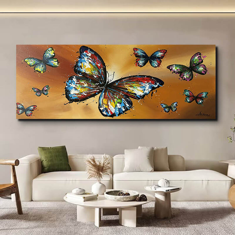 Schilderij - Family 160x60 (Olieverf)