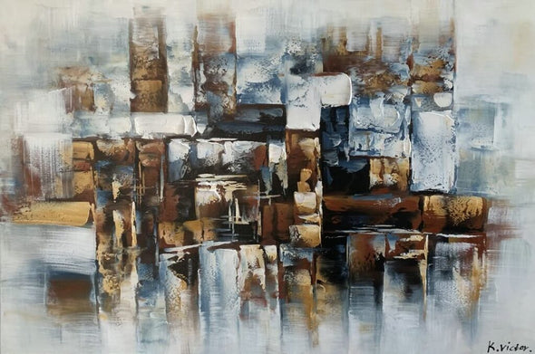 Schilderij - Delighted 120x80 (Olieverf)