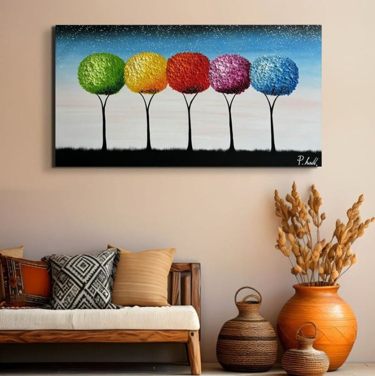 Schilderij - The Seasons 130x70 (Olieverf)