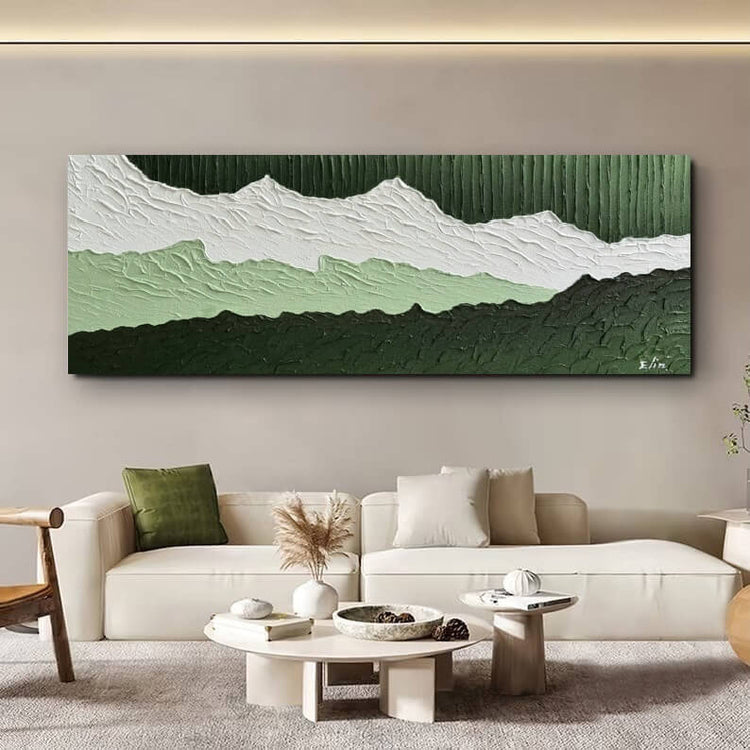 Schilderij - Moss 160x60 (Olieverf)