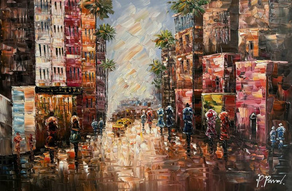 Schilderij - Metropol 120x80 (Olieverf)