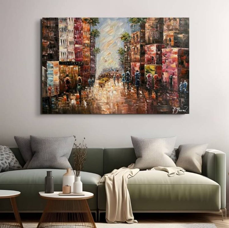 Schilderij - Metropol 120x80 (Olieverf)