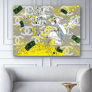 Schilderij Bugs in the Money (Canvas)