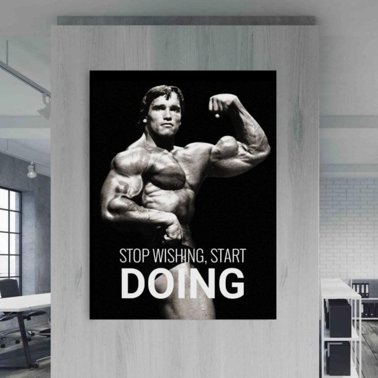 Start Doing Gym Motivation Canvas schilderij