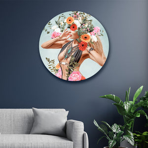 Sexy flower woman cirkel