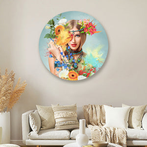 Flower woman cirkel
