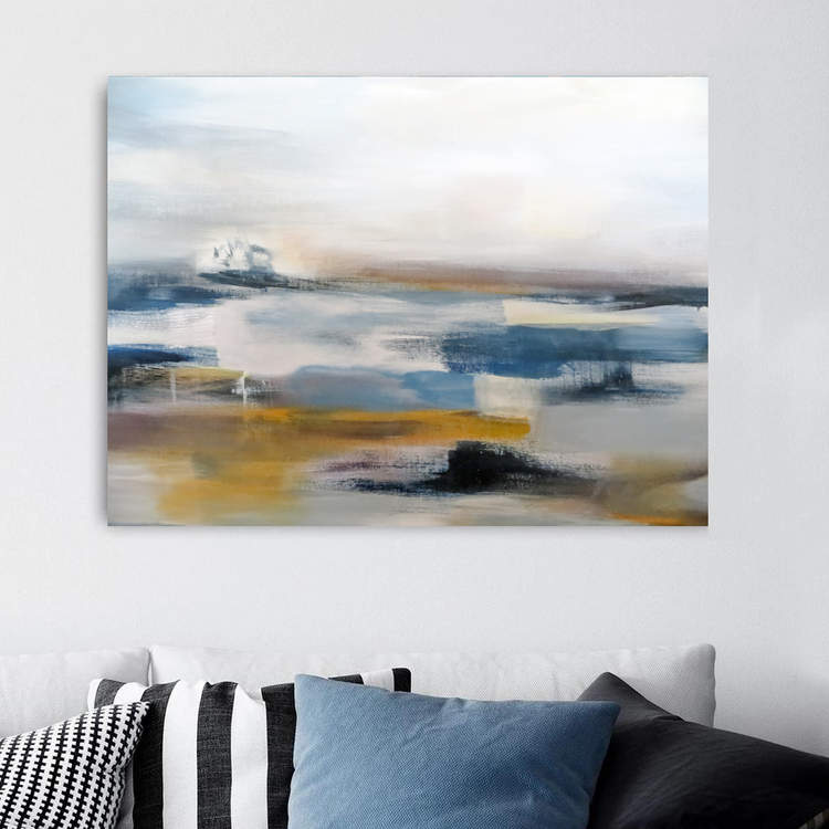 Schilderij Mist Over The Water (Canvas)