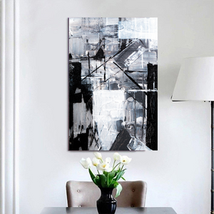 Monochrome Abstract Canvas schilderij