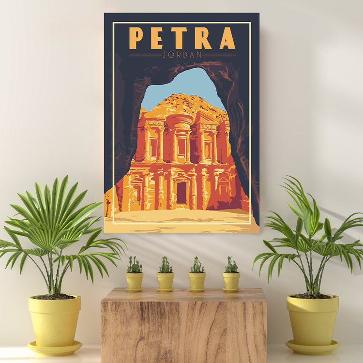 Vintage Reis Bestemming Petra