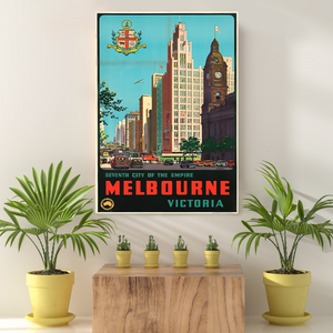 Vintage Reis Bestemming Melbourne