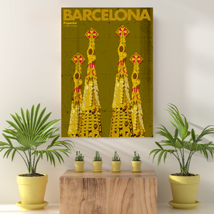 Vintage Reis Bestemming Barcelona III