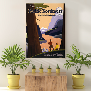 Vintage Reis bestemming Pacific Northwest Wonderland