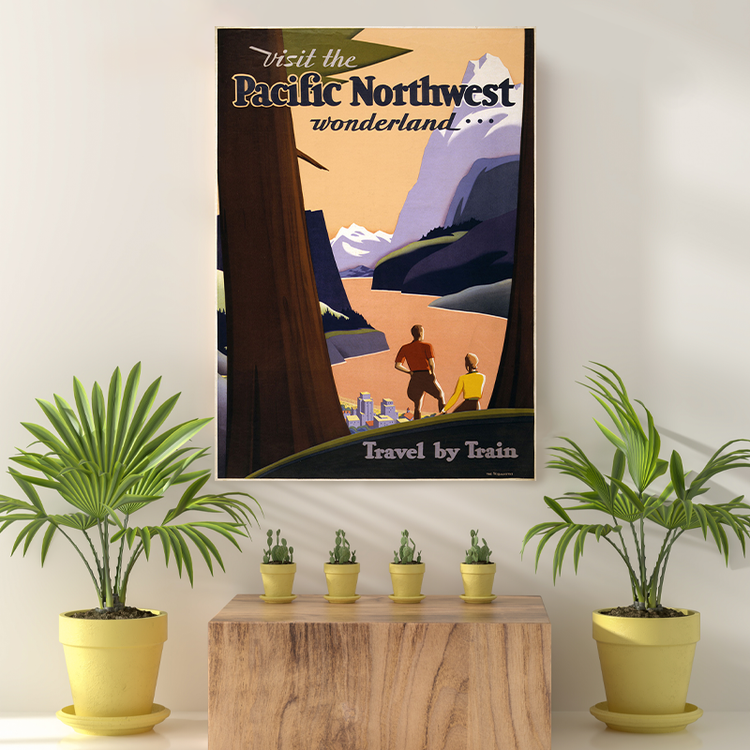 Vintage Reis bestemming Pacific Northwest Wonderland