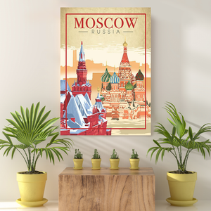 Vintage Reis bestemming Moscow