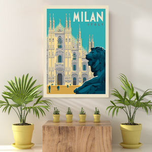 Vintage Reis bestemming Milan