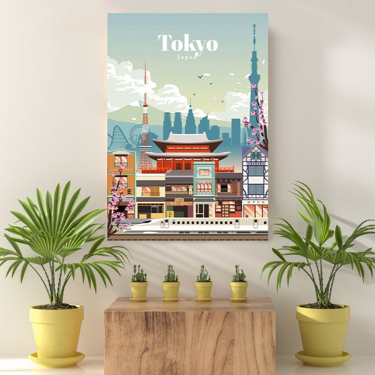 Vintage Reis bestemming Tokyo II