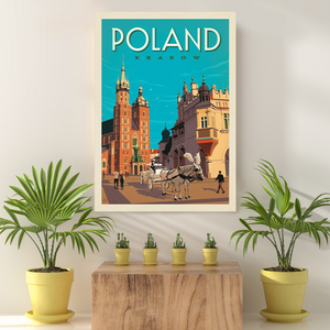 Vintage Reis Bestemming Poland