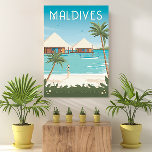 Vintage Reis Bestemming Maldives