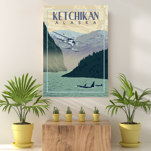 Vintage Reis Bestemming Ketchikan Alaska