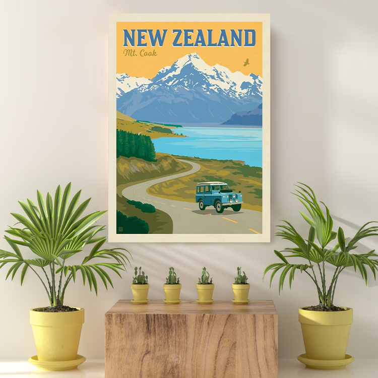 Vintage Reis Bestemming New Zealand IV
