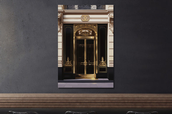 Schilderij 80x120 Gouden deur (Glas)