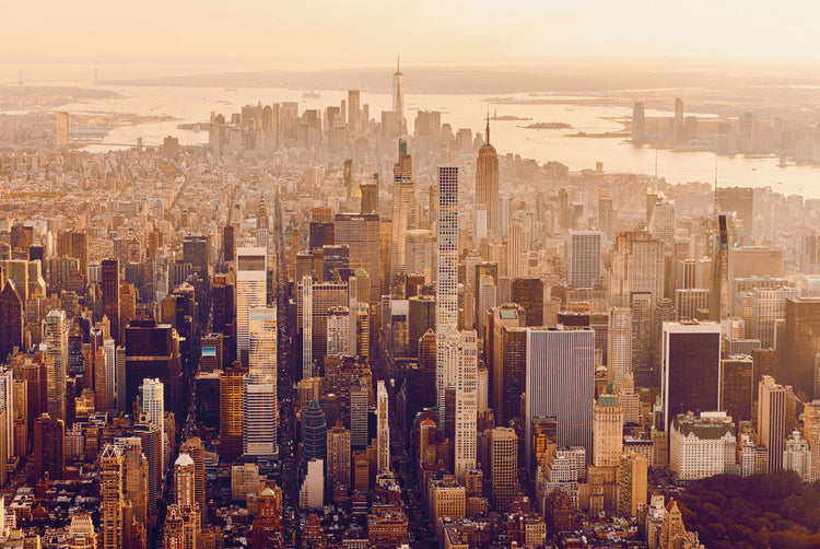 Schilderij 120x80 Manhattan NYC (Glas)