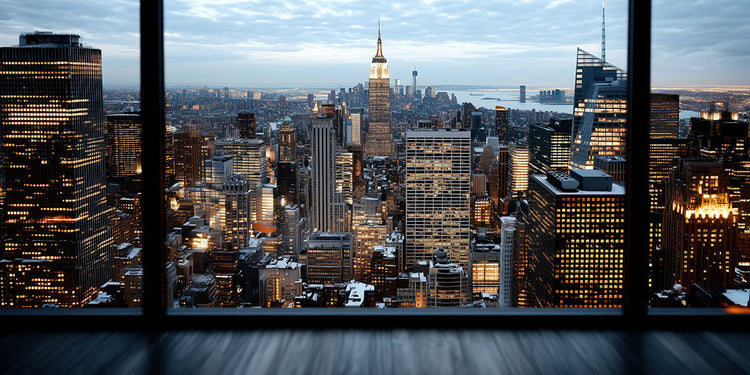 Schilderij 160x80 Skyline (Glas)