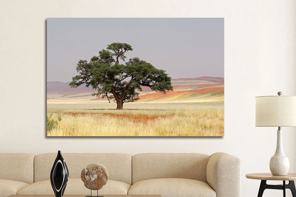 Schilderij 120x80 Eenzame boom (Glas)